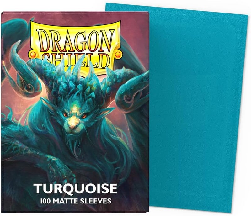 dragon shield أكمام بطاقات مات قياسية الحجم | 100 قطعة - أكمام TCG متميزة وسلسة وقوية | متوافقة مع بوكيمون، فليش آند بلود، ون بيس وماجيك ذا جاذرينغ | تركواز - اختيار اللاعبين - Image 2